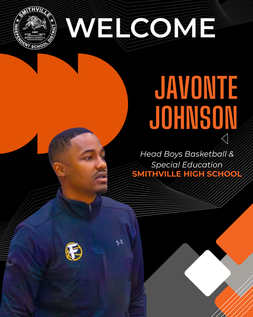 An individual in a dark blue jacket stands against a black background. Text reads "Welcome" and "Javonte Johnson."