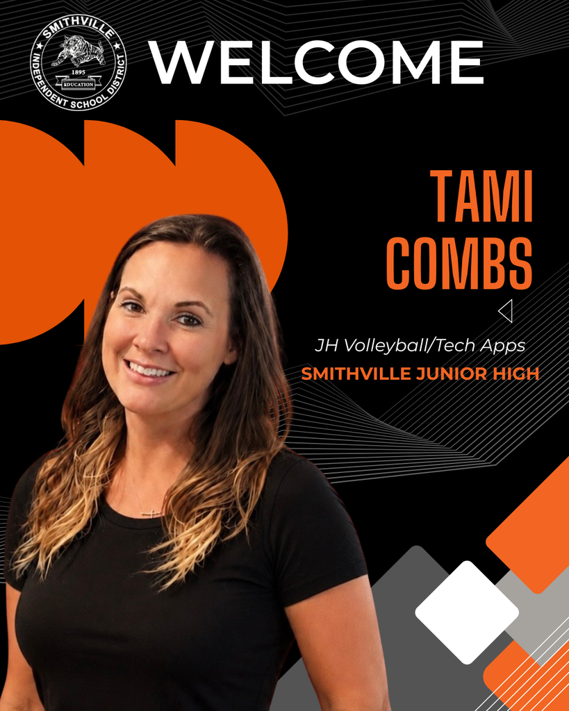 A smiling woman in a black shirt stands against a black background with the words "WELCOME" and "TAMI COMBS" above.