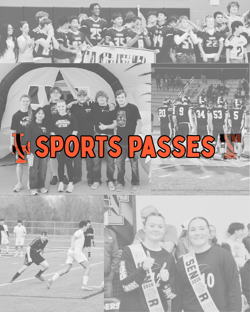 Collage of sports events. Group of athletes in black, white, and orange jerseys. Players on a field, cheerleaders, and a football game.