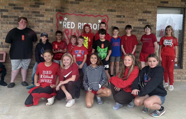 Red Ribbon week day 1 ES/MS wear red