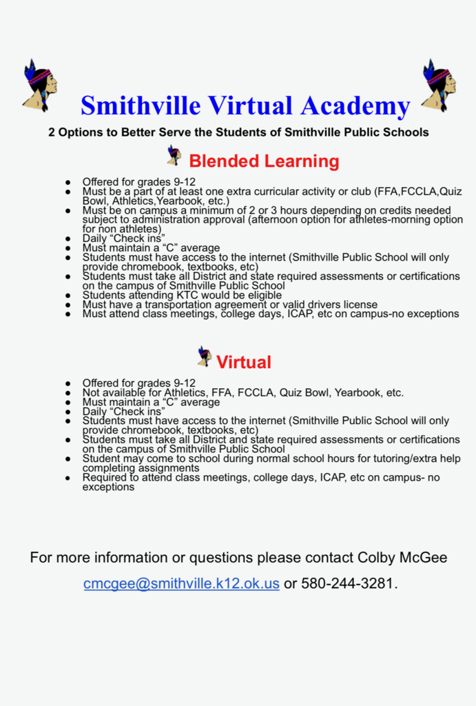 Smithville Virtual Academy Information
