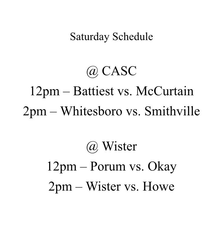 CASC Saturday 8-15-26 Schedule