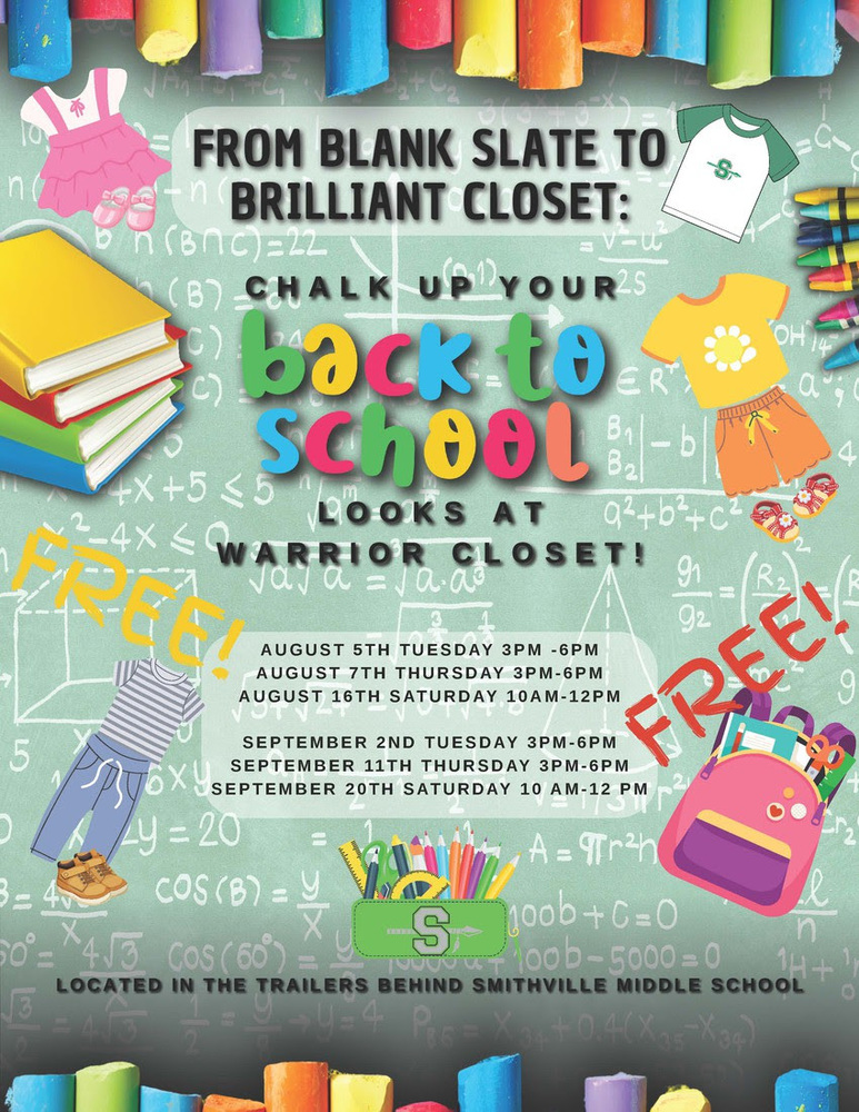 Warrior Closet Open Aug September dates