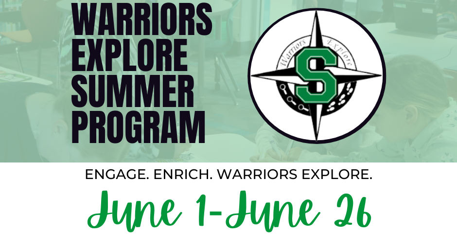 Warriors Explore Summer Program runs June 1-June 26. Engage. Enrich. Warriors Explore.