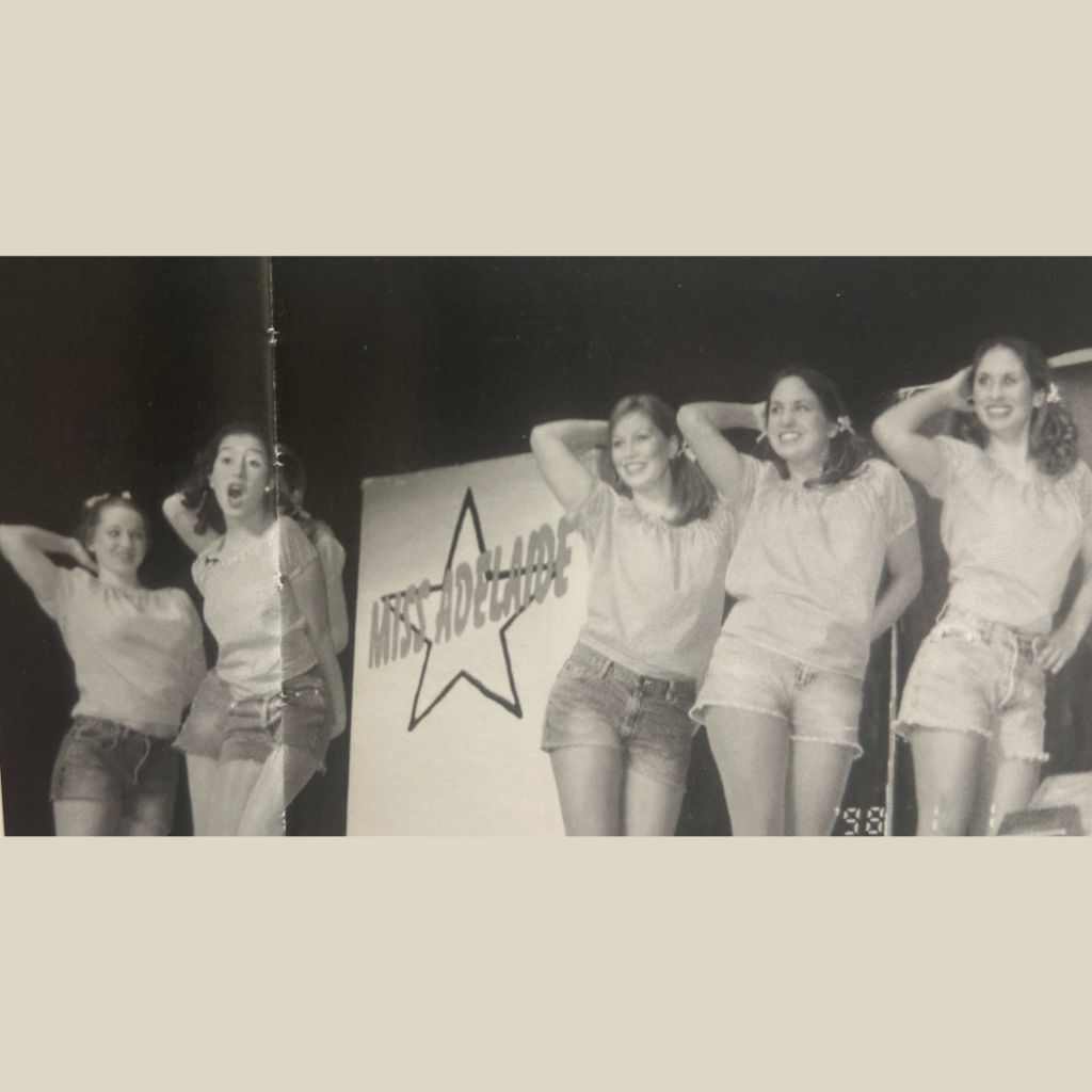 Girls in a 2001 high school play