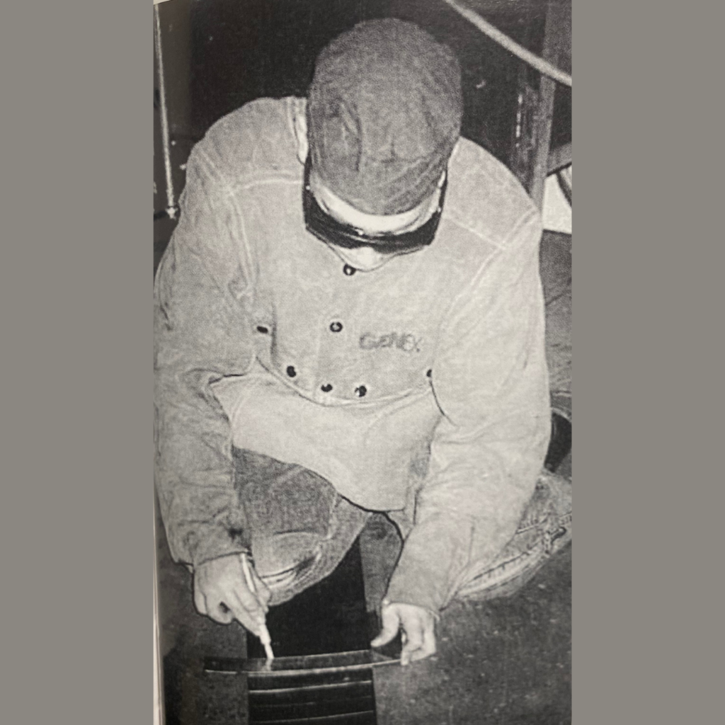 Junior participates in welding at the Northland Career Center in 2004.