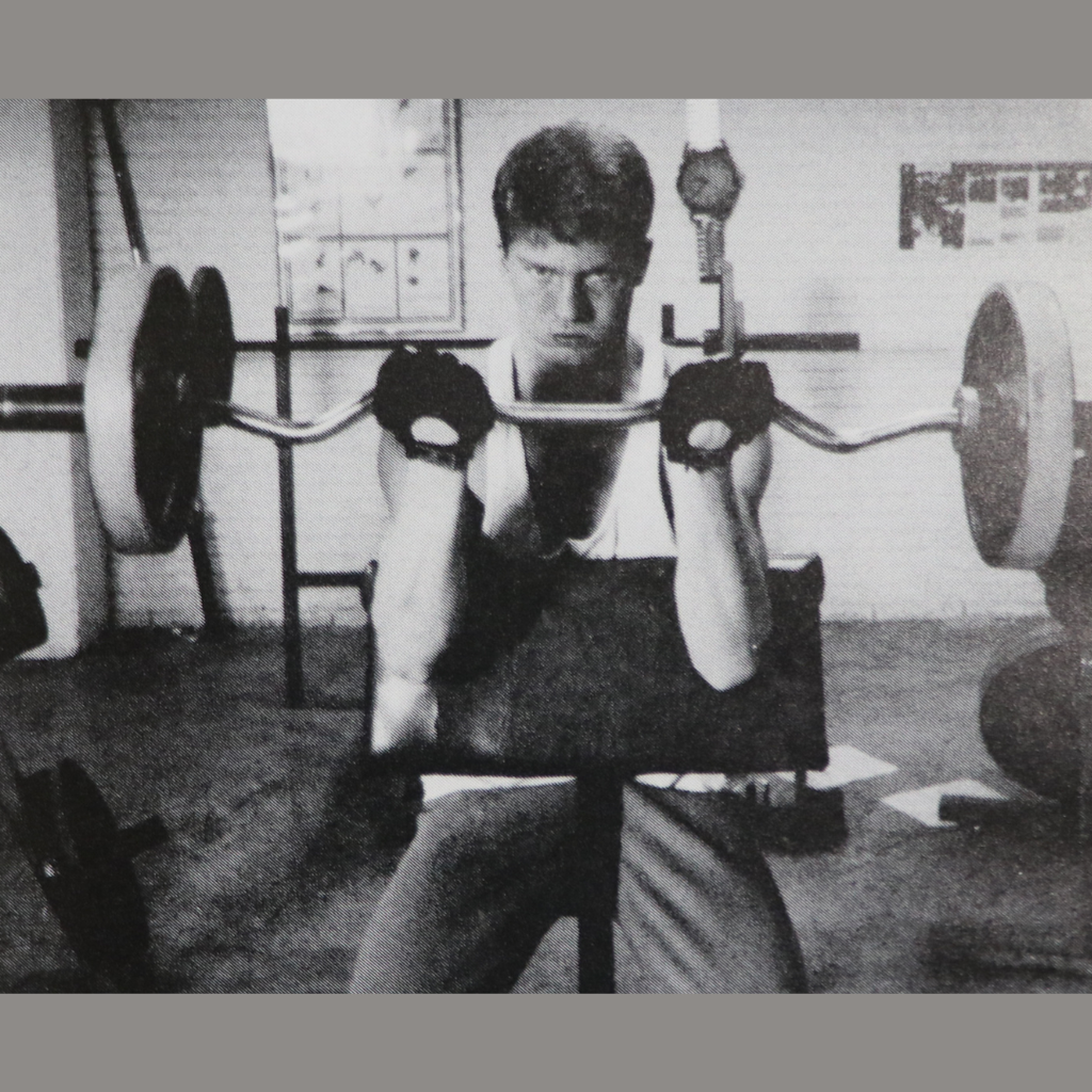 2002 smithville high school student working out.