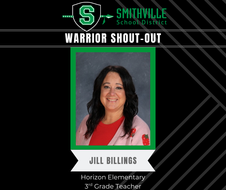 Warrior Shout Out -Jill Billings, HES 3rd Grade Teacher