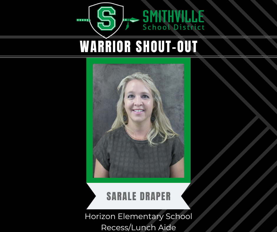 Warrior Shout Out - Sarale Draper, HES Recess/Lunch Aide