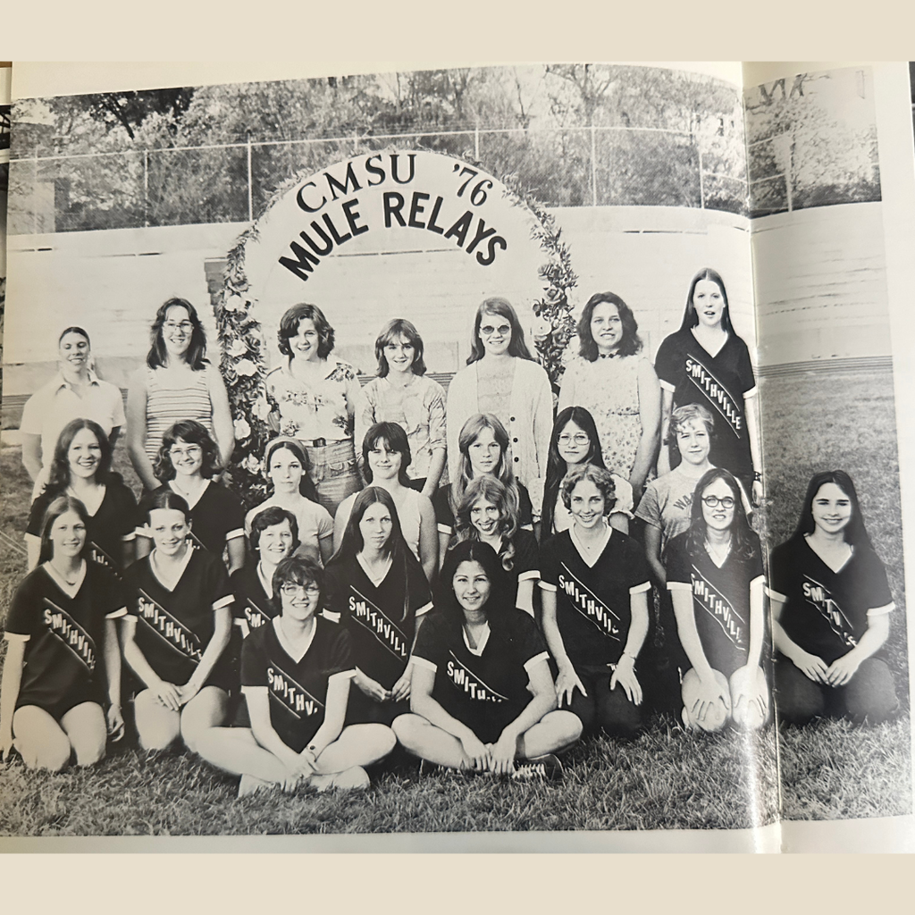 Team photo of the girls varsity track team.