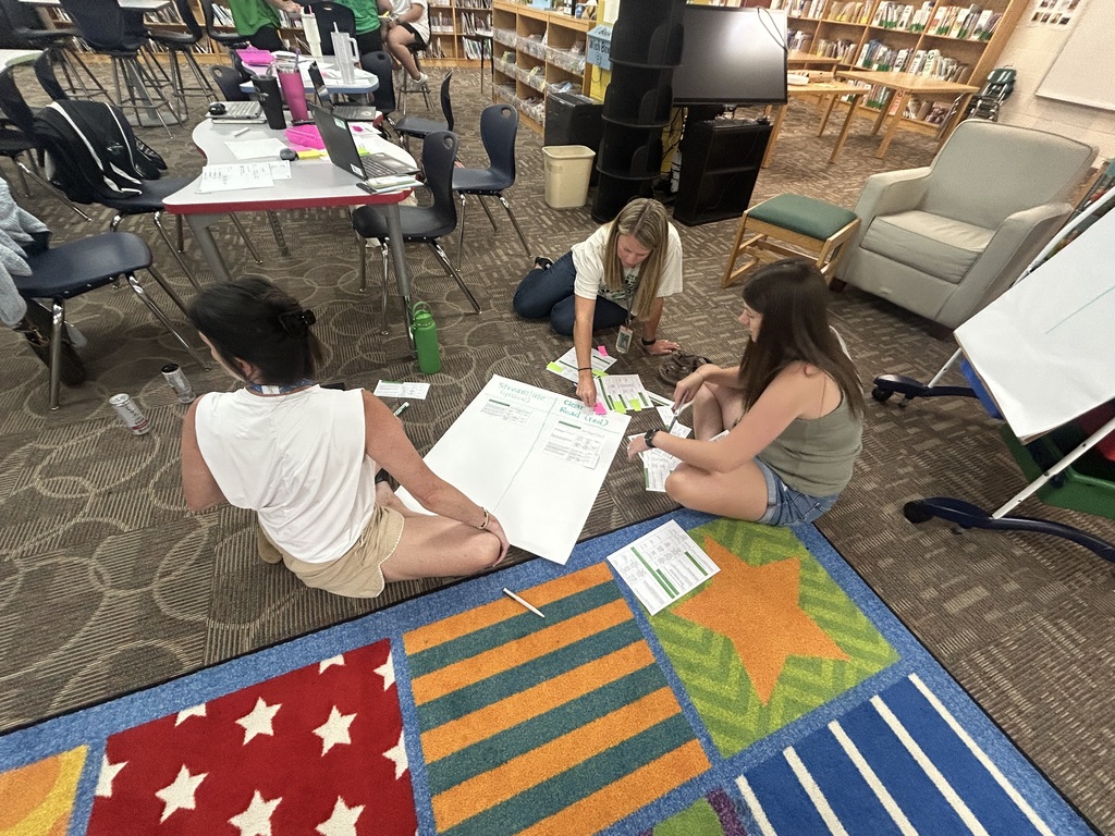 Teachers working on a team.