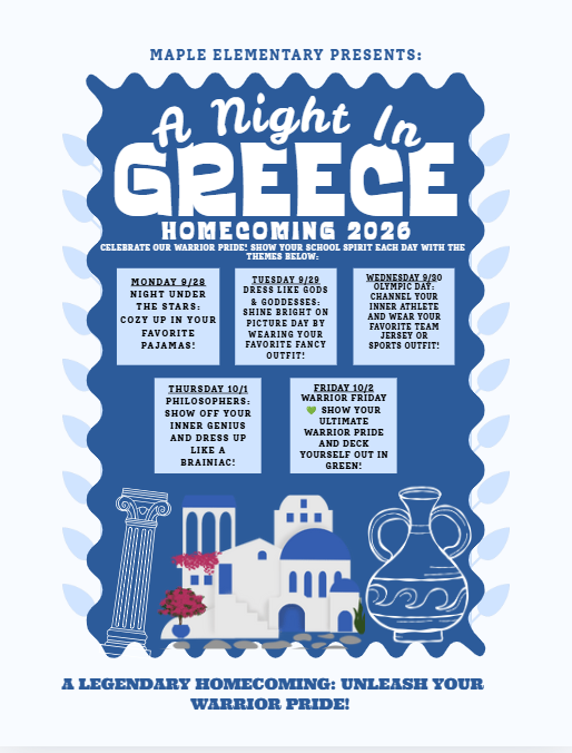 A flyer for Homecoming