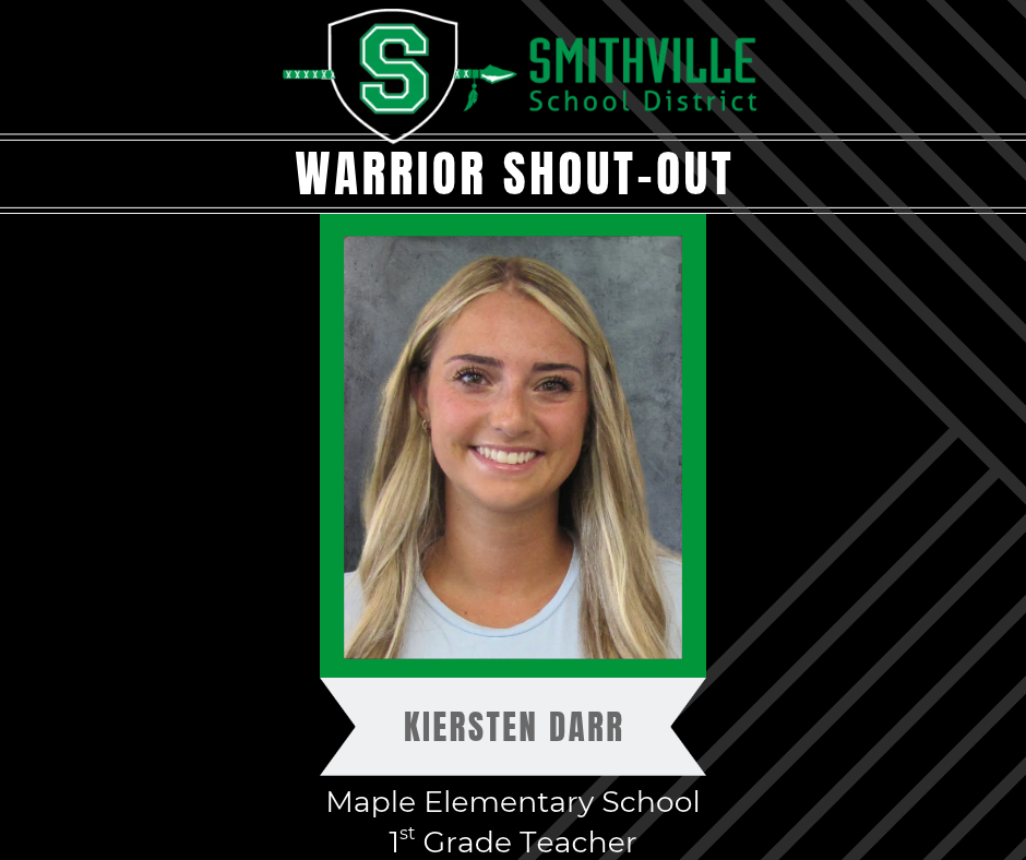Warrior Shout Out - Keirsten Darr, MES 1st Grade Teacher