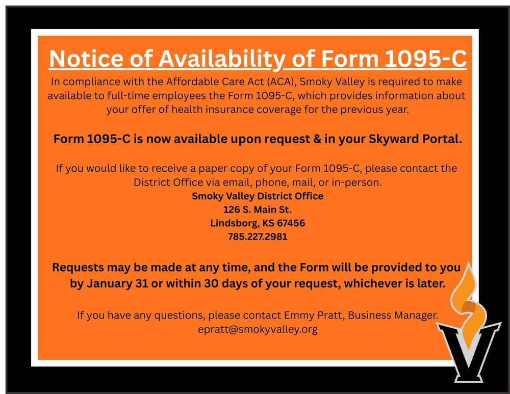 Notice of Availability of Form 1095-C