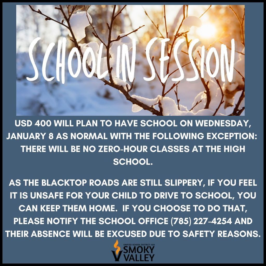 School In Session - Jan 8