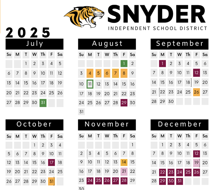 Calendar updates