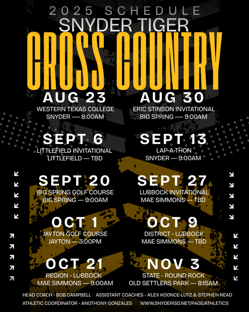 cross country schedule 