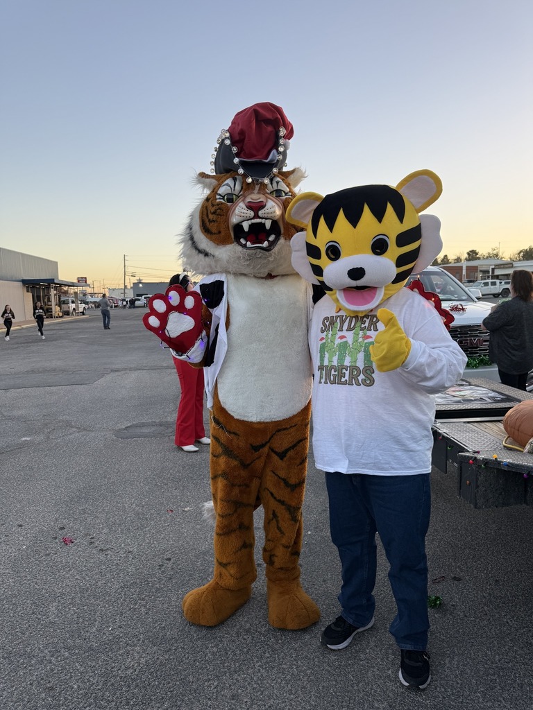 Big T and Little T mascots posting