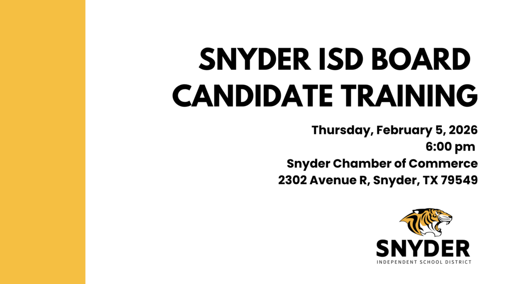 snyder isd Board candidate training 