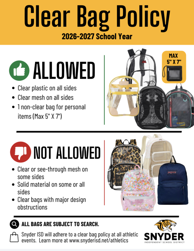 clear bag policy for chool
