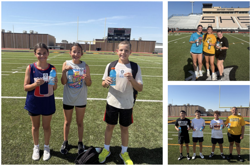 students gatorade smiling