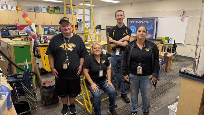 custodians deep clean