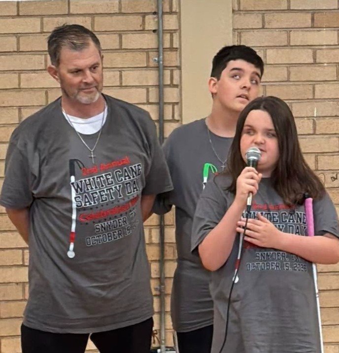 student speaking