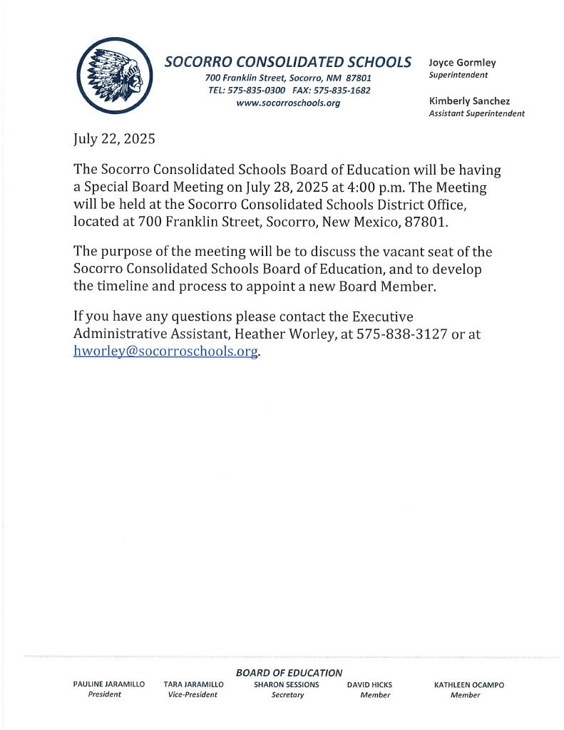 Special board Meeting