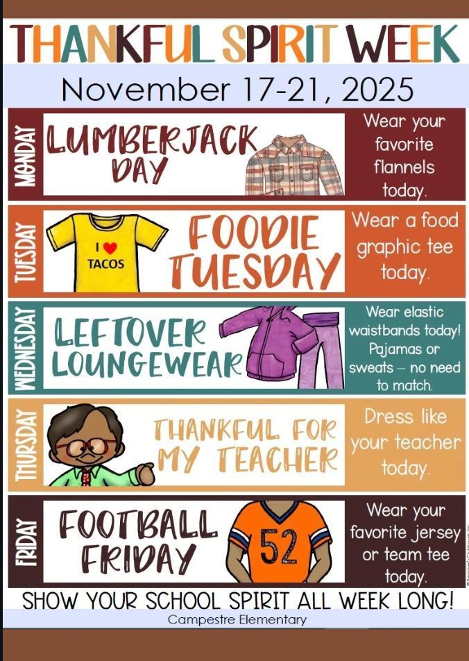 Thankful Spirit Week