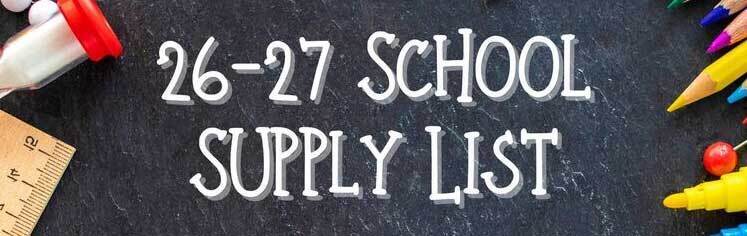 26-27 School Supply List