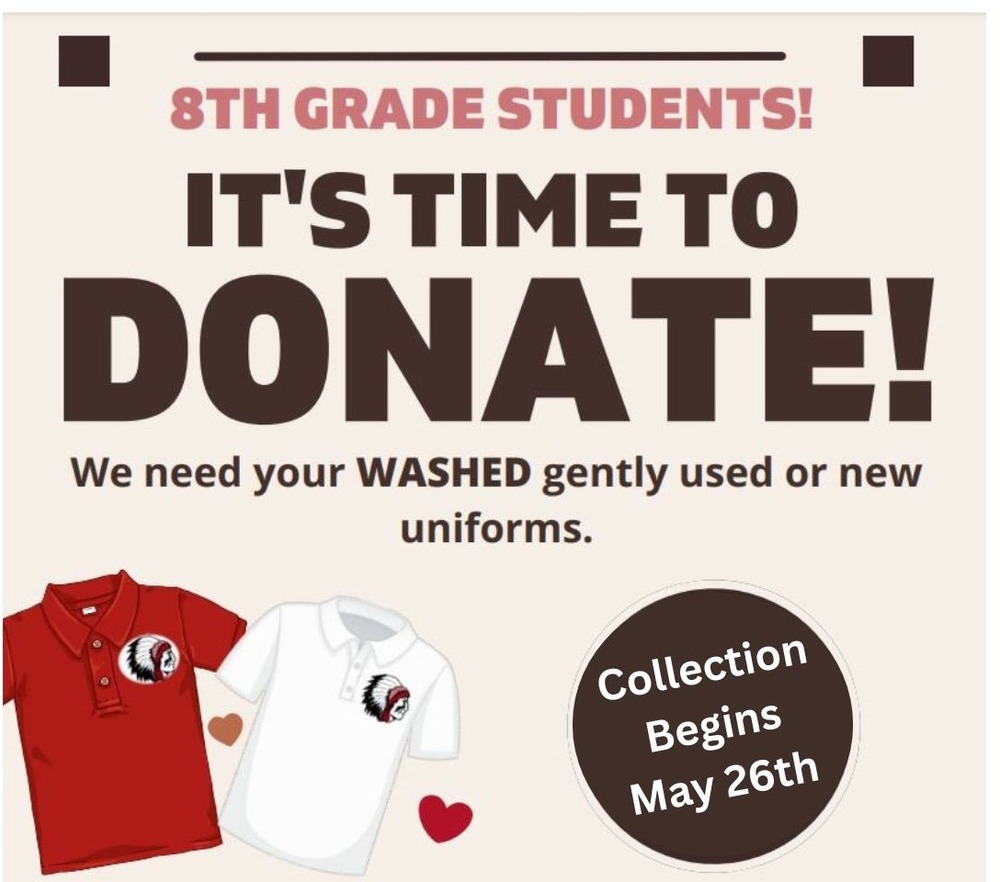 Uniform Donation 8th Grade