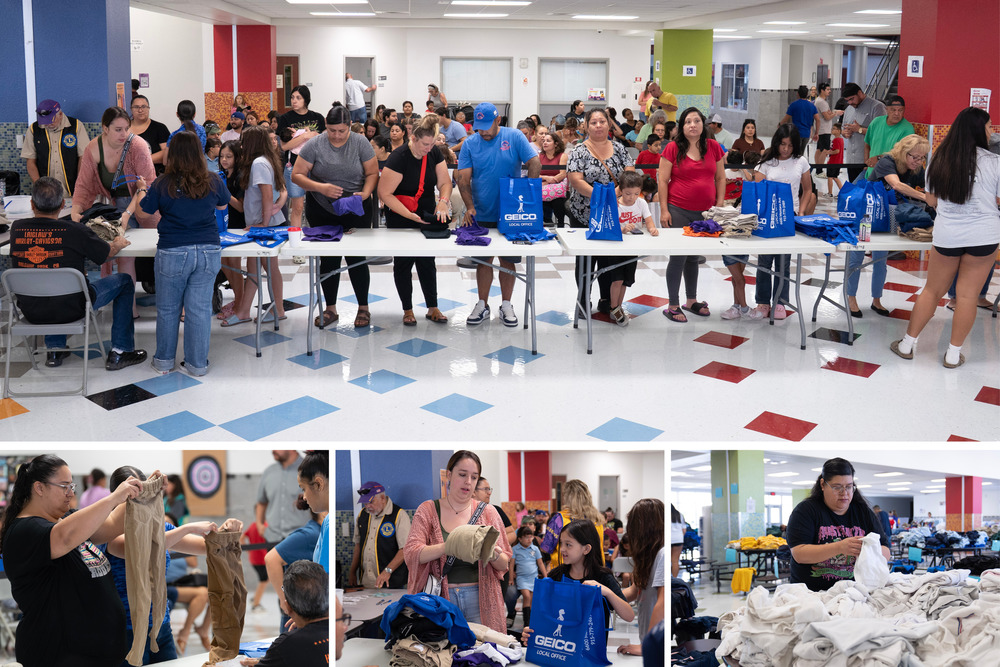 Collage of Uniform Swap event
