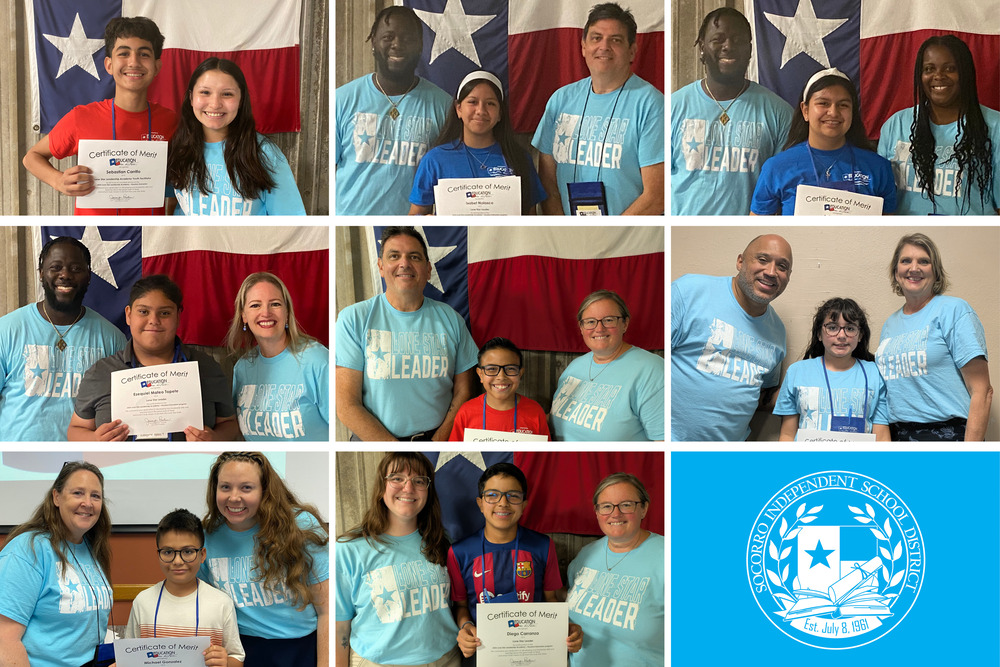 Collage phot of eight SISD students that received 2026 Lone Star Leadership Academies