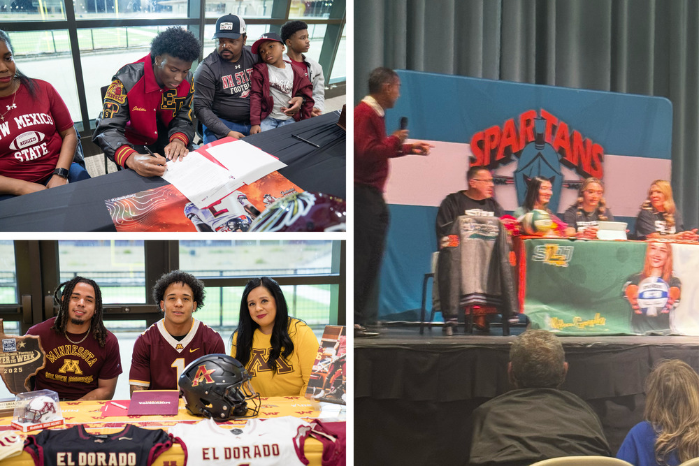 Student athletes signing