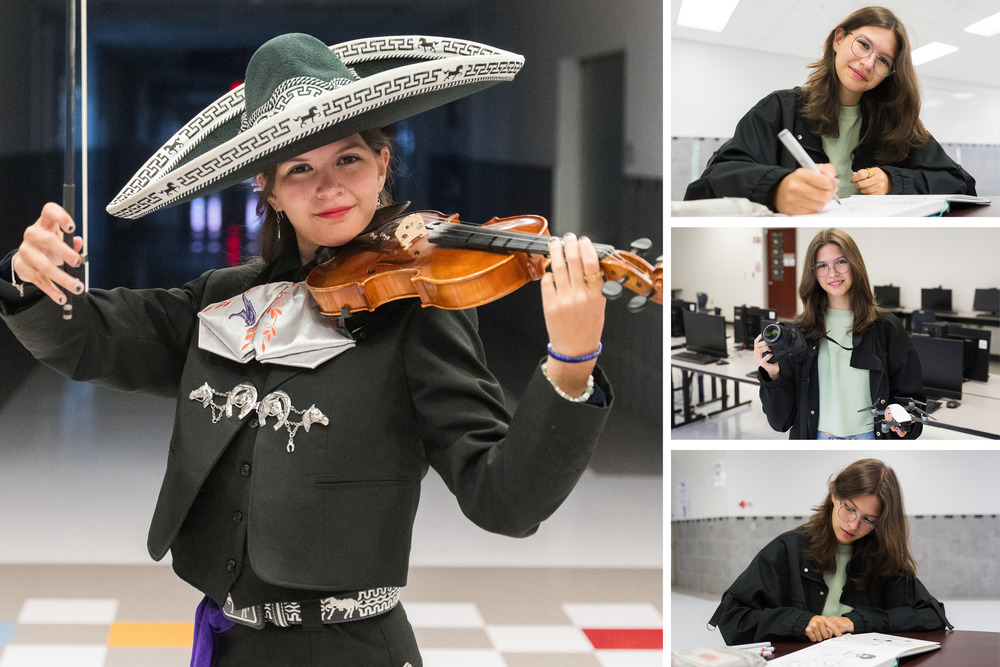 Student Spotlight June Ruiz collage photos