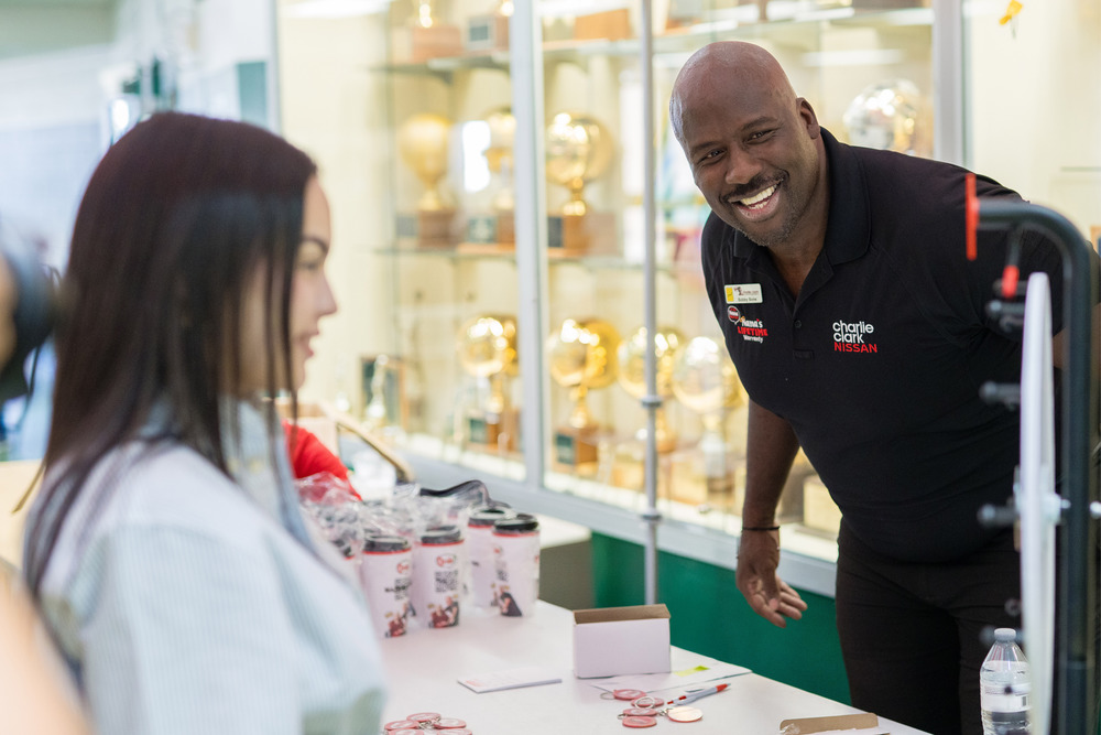 Student at expo event