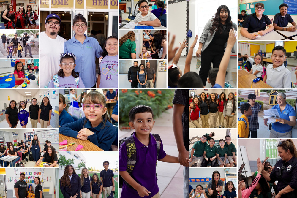 Colalge of first day of school photos