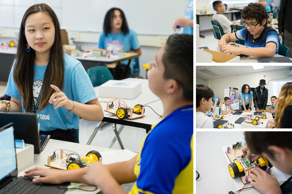Montwood Middle School students participating in camp