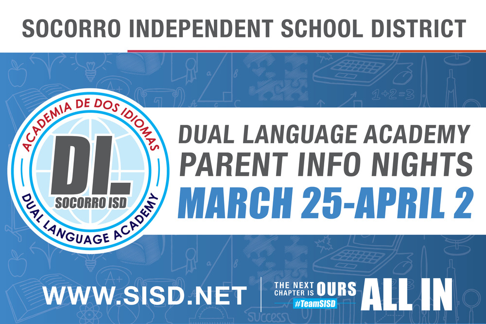 Dual Language  Academy Parent Information Nights Graphic