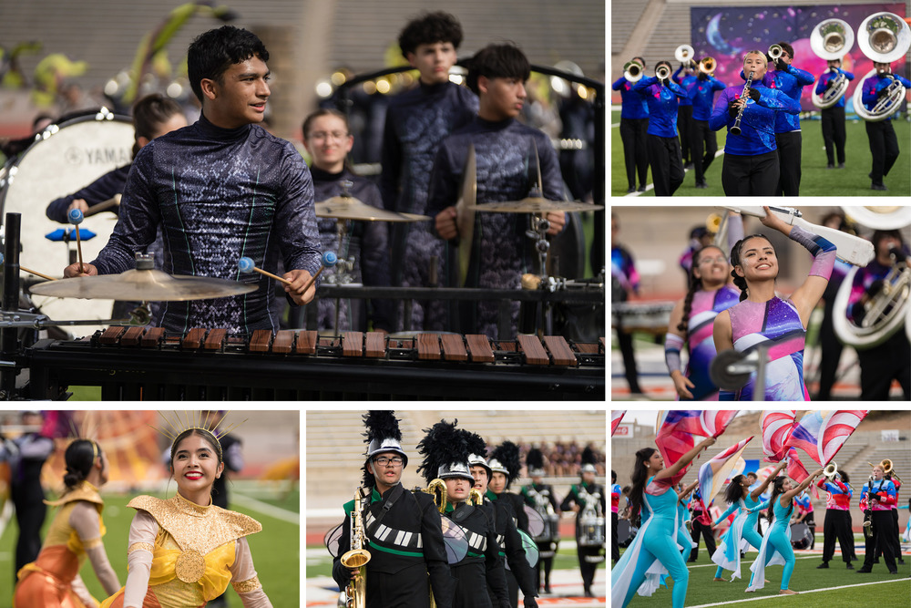 Collage of different SISD high schools performing at MarchFest