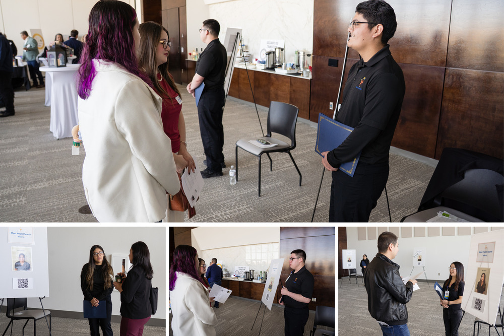 Students and community participating in event