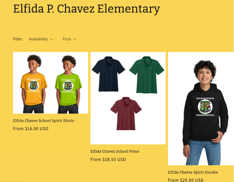 EPC Online Shirt Sales