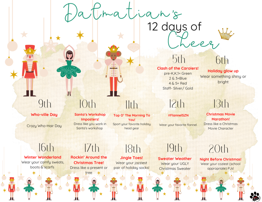 Dalmatians 12 Days of Cheer