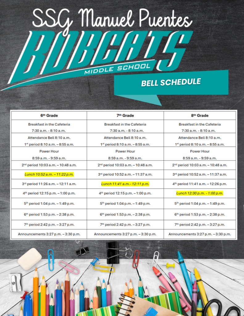 2025 - 2026 Bell Schedule