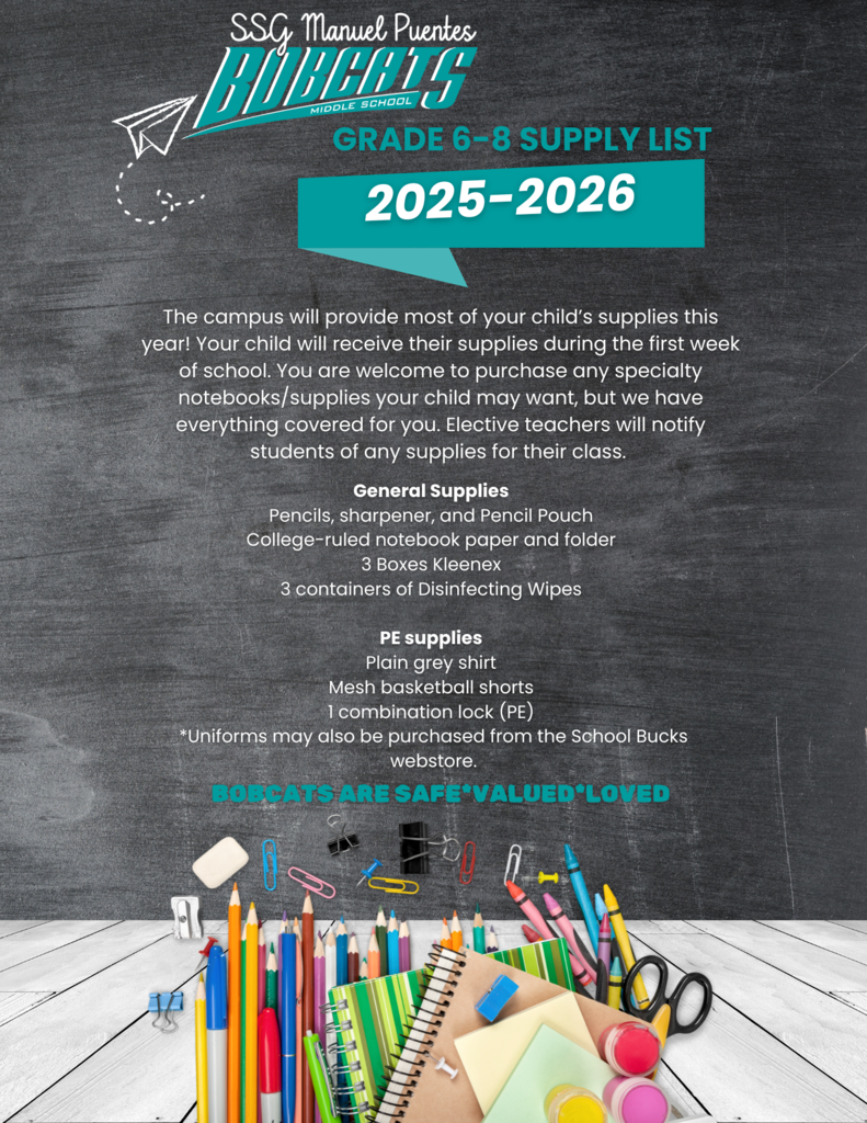 2025 - 2026 Supply List