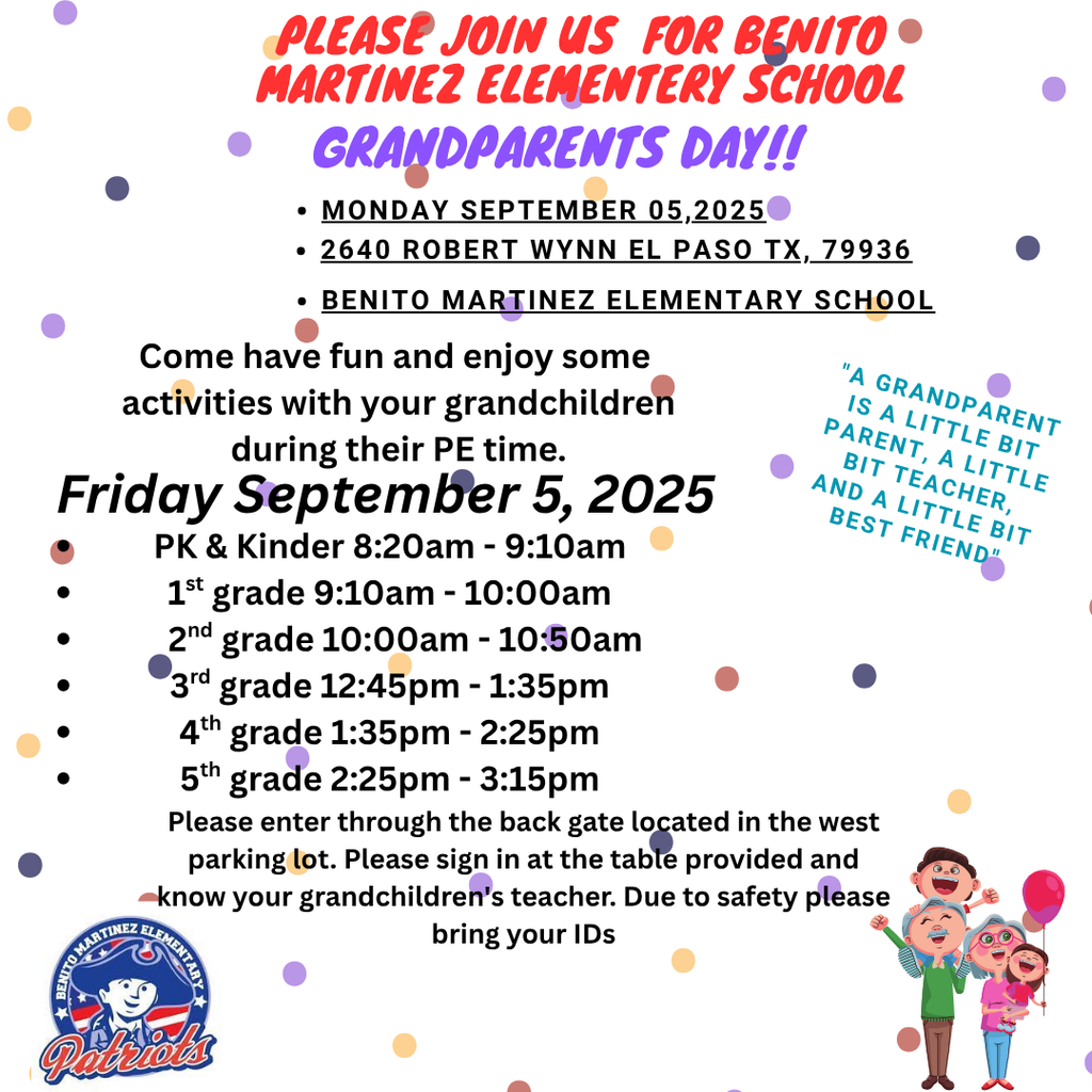 Benito Martinez Grandparents Flyer
