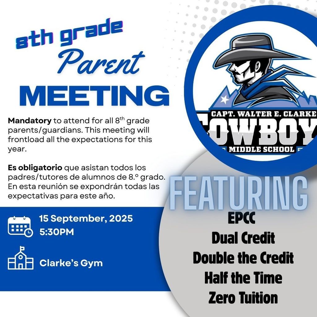 8th grade Parent Meeting