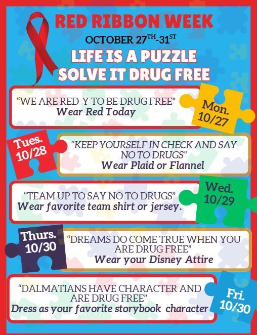Red Ribbon Week Dress Up Days