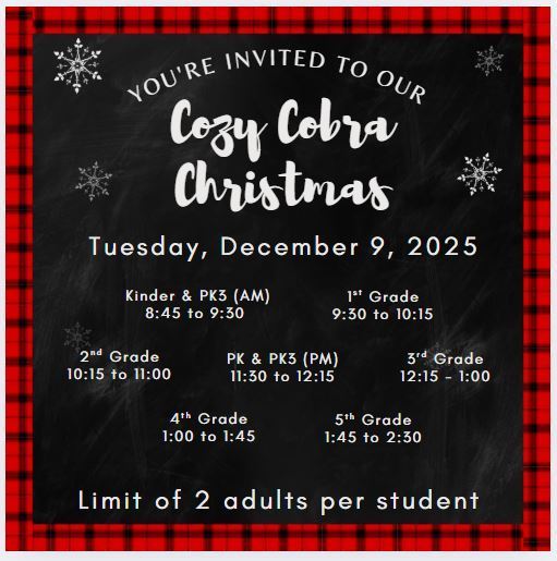 Cozy Cobra Christmas Program