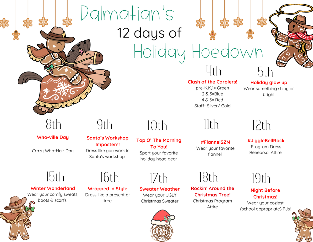 Dalmatians 12 Days of Holiday Hoedown